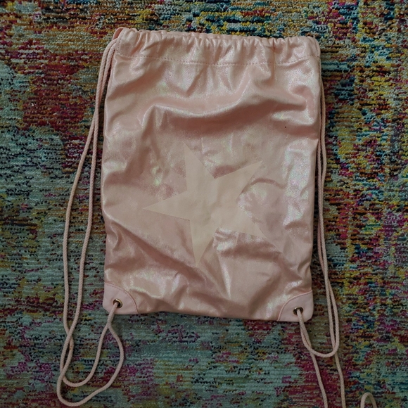 Iridescent pink sparkly star rucksack - Picture 3 of 4